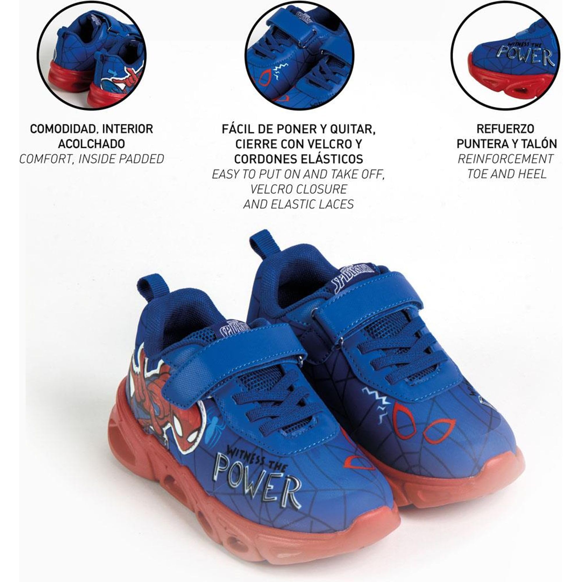 CERDÁ Life's Little Moments Deportiva Suela Ligera Eva Luces Spiderman para Niños Y Niñas Calzado Infantil Oficial, Cómodo, Resistente Scarpe da ginnasticaUnisex - Bambini e Ragazzi