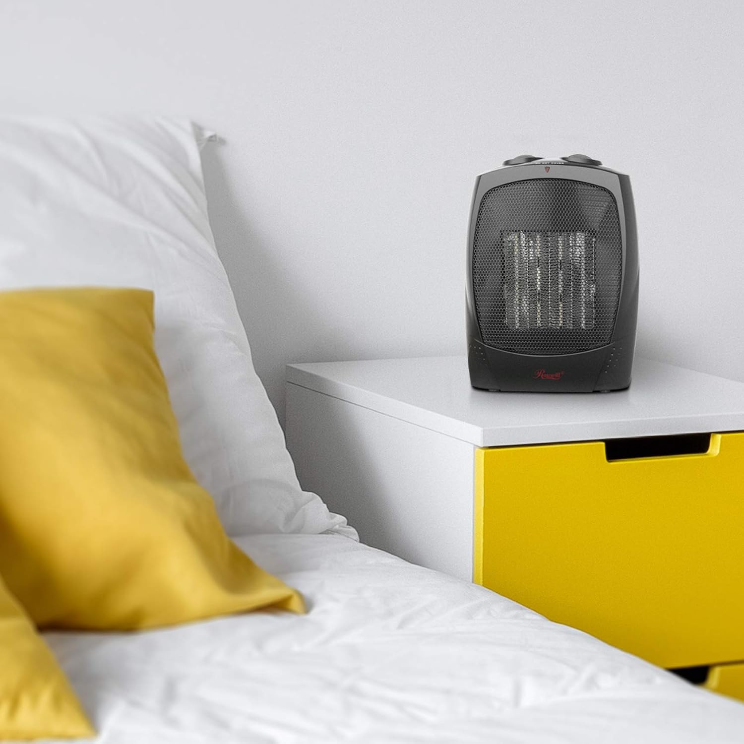 Rosewill Space Heater, Bathroom Heater with Adjustable Thermostat, Ceramic Element, Safety Tip Over Switch, 1500 Watt Quick Heat, RHAH-13001