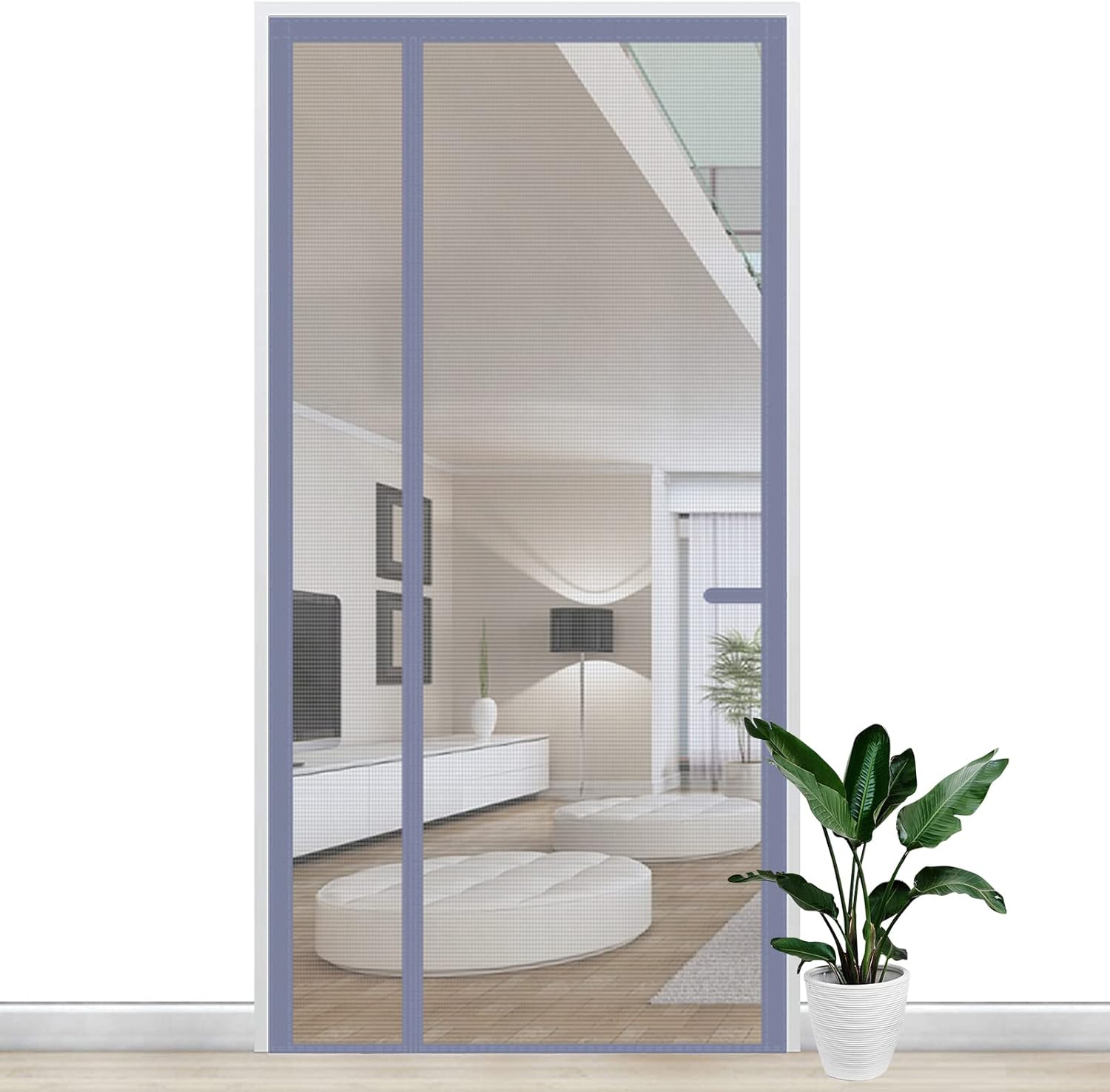 Fly Screen Balcony Door, No Drilling, Insect Protection Door, Fly Curtain, Patio Door