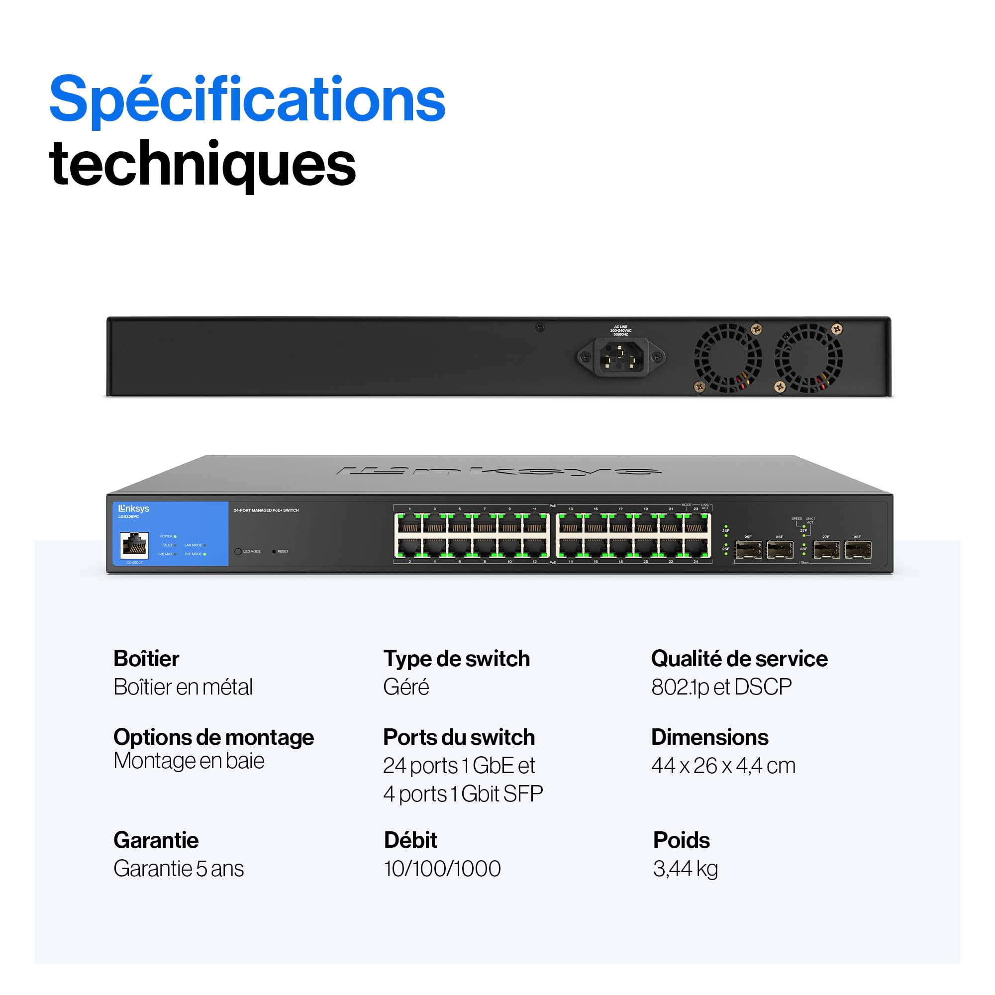 Extension du Réseau Compacte : Plus Grande Capacité Réseau pour des Connexions Stables sur les Appareils : Caméras de Surveillance, Points d'Accès et Systèmes de Sécurité, au Bureau et à la Maison