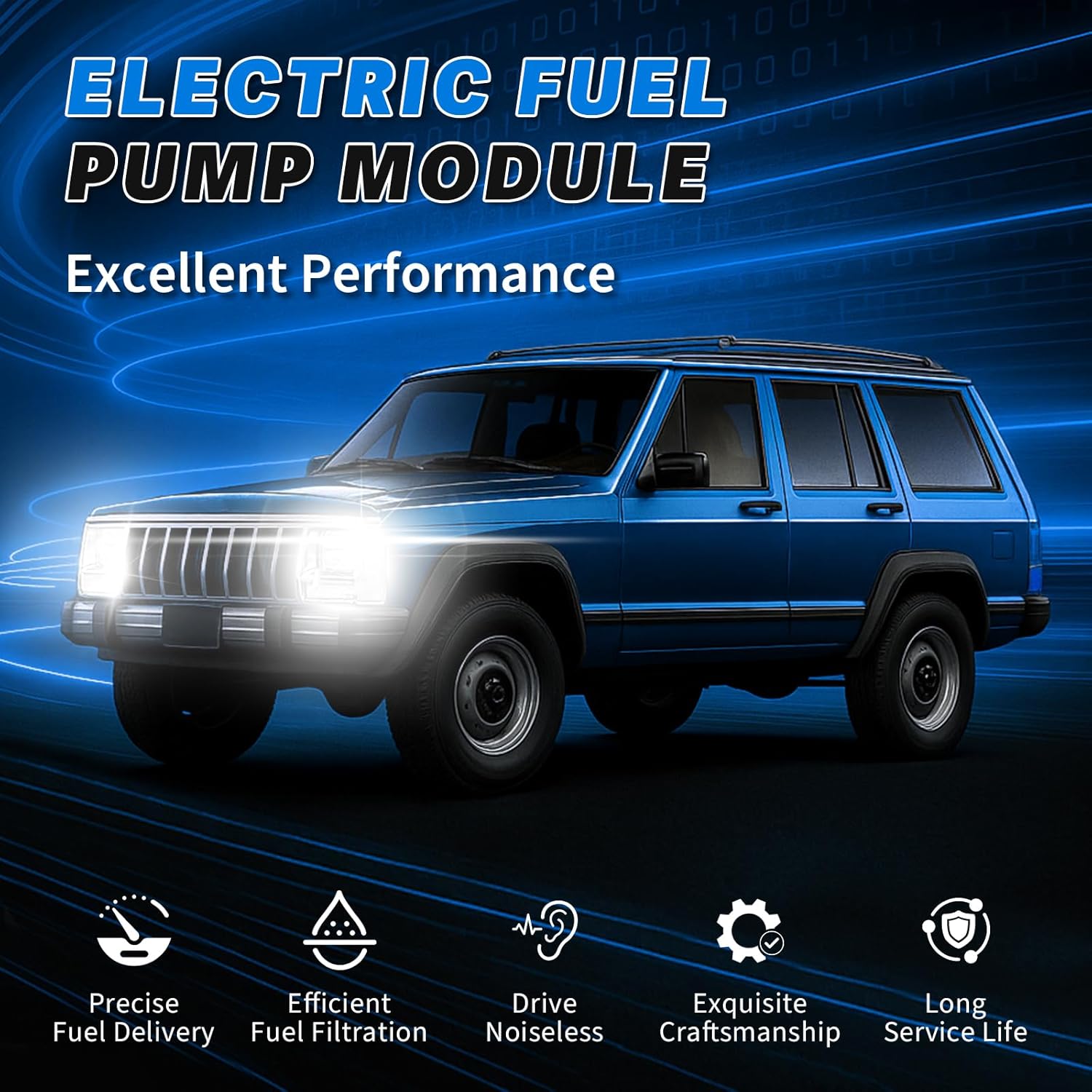 5003869AA Electric Fuel Pump Assembly Compatible with 1996 Jeep Cherokee 2.5L 4.0L,Replacement 5003869 4798941