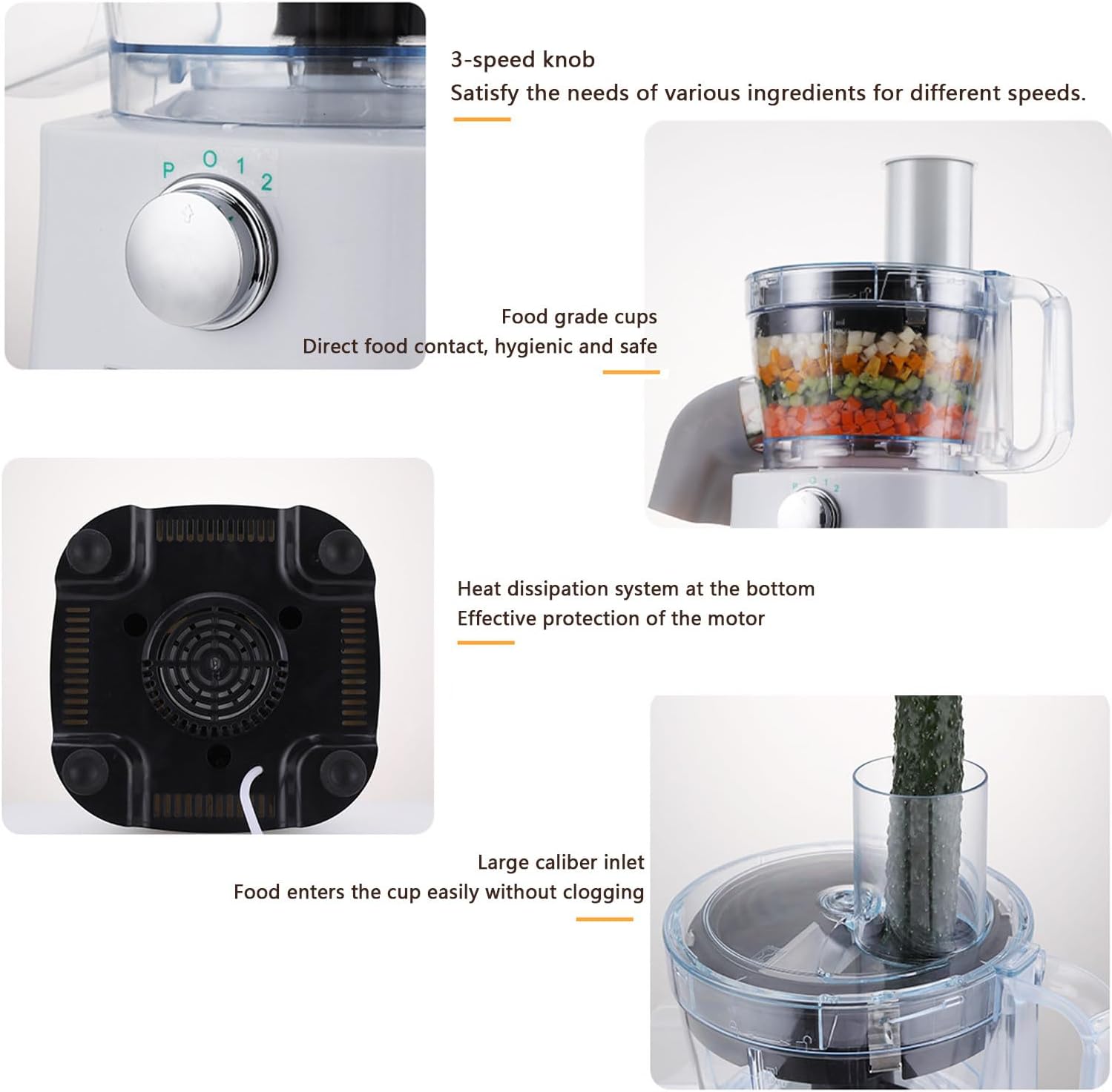 Electric Vegetable Chopper, Electric Vegetable Dicer,Multifunctional Food Cutter, 800W Motor, Stay-Sharp Blade,for Commercial Home Use