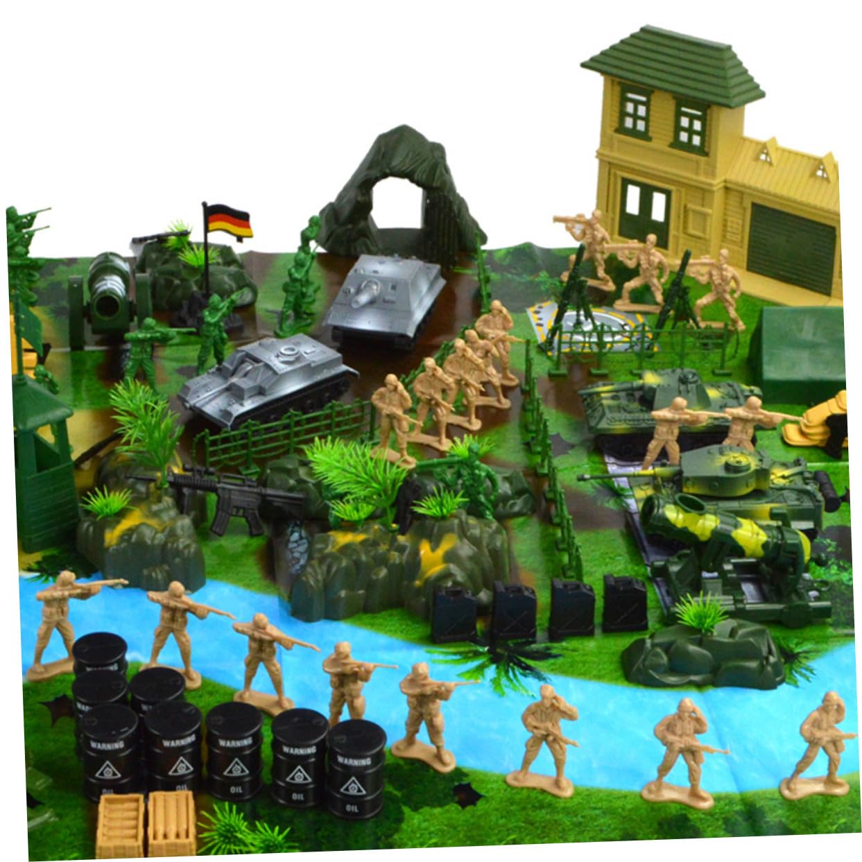 minkissy Juego de Modelos Militares de Plástico 130 Piezas para Simulación