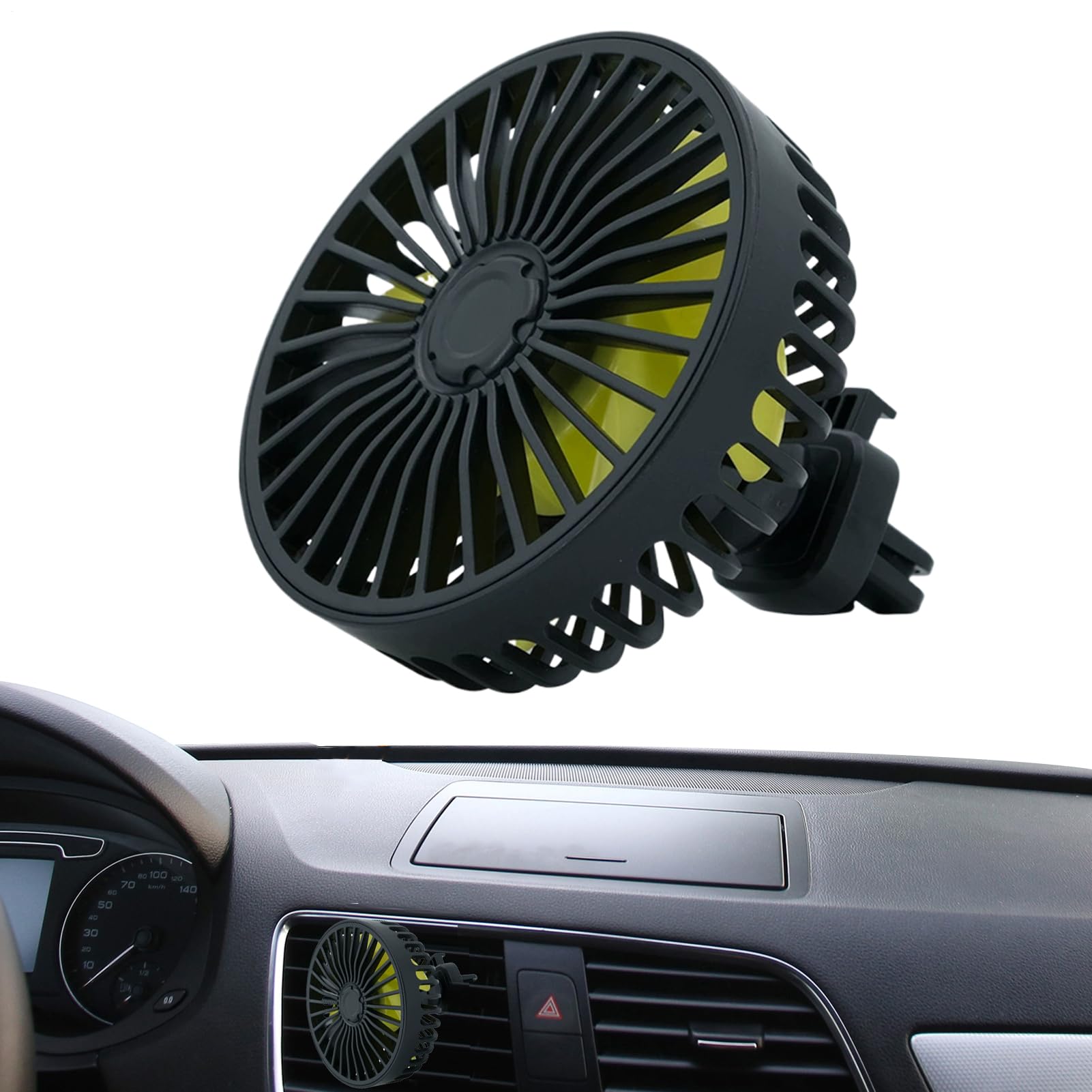 Ventilateur de voiture portable contre la chaleur en habitacle compact