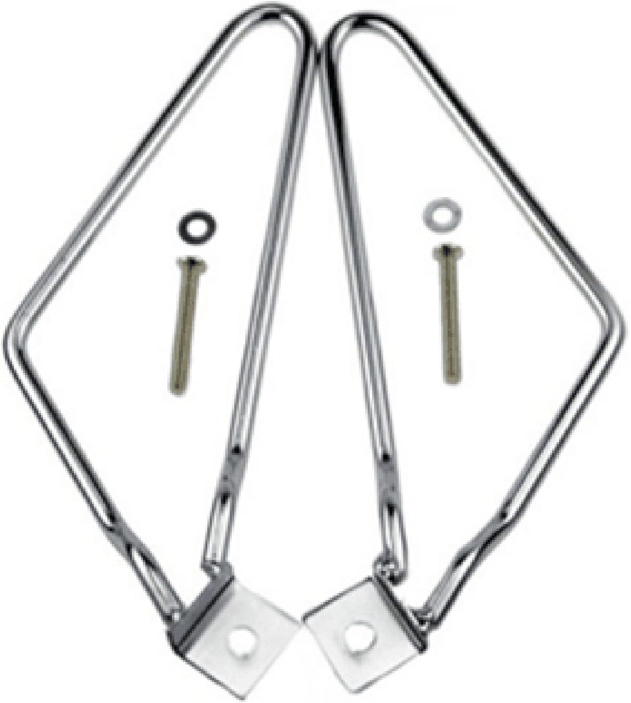 2pcs Motorcycle Saddlebags Brackets Support for 883 Iron XL883N Dyna Fat Bob FXDF (Silver)