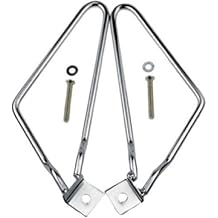 2pcs Motorcycle Saddlebags Brackets Support for 883 Iron XL883N Dyna Fat Bob FXDF Silver