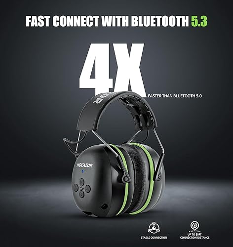 Miniatura 2 de HZ07 Actualización Bluetooth 5.3 Protección Auditiva con Batería Recargable Incorporada de 1500 mAh 40+ Horas de Tiempo de Reproducción Cancelación