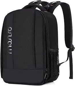 MOSISO Camera Backpack, DSLR/SLR/Mirrorless Photography Camera Case Buffer Padded Shockproof Camera Bag with Customized Modular Inserts&Tripod Holder Compatible with Canon,Nikon,Sony etc, Black