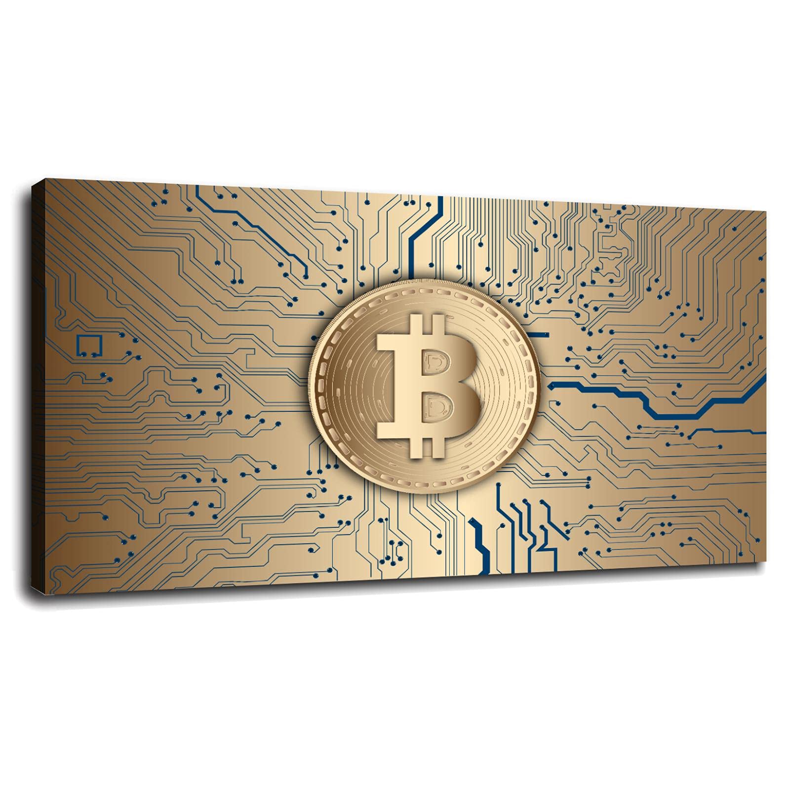 Impression sur toile Bitcoin Crypto-monnaie Crypto Poster Décoration murale  pour la maison 1 pièce avec cadre 33 x 20,3 cm : Amazon.ca: Maison