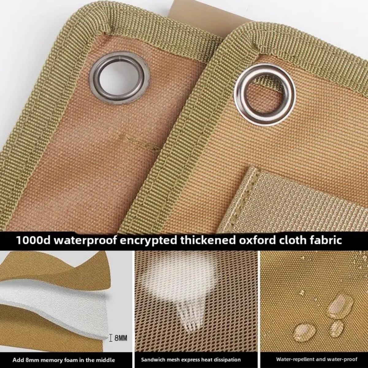 Peminkoo Tappetino da tiro Coperta Imbottita per riposare all'aperto Arrotolabile in Tessuto Oxford Antiscivolo Leggero Impermeabile Resistente per Caccia (200x74 cm)