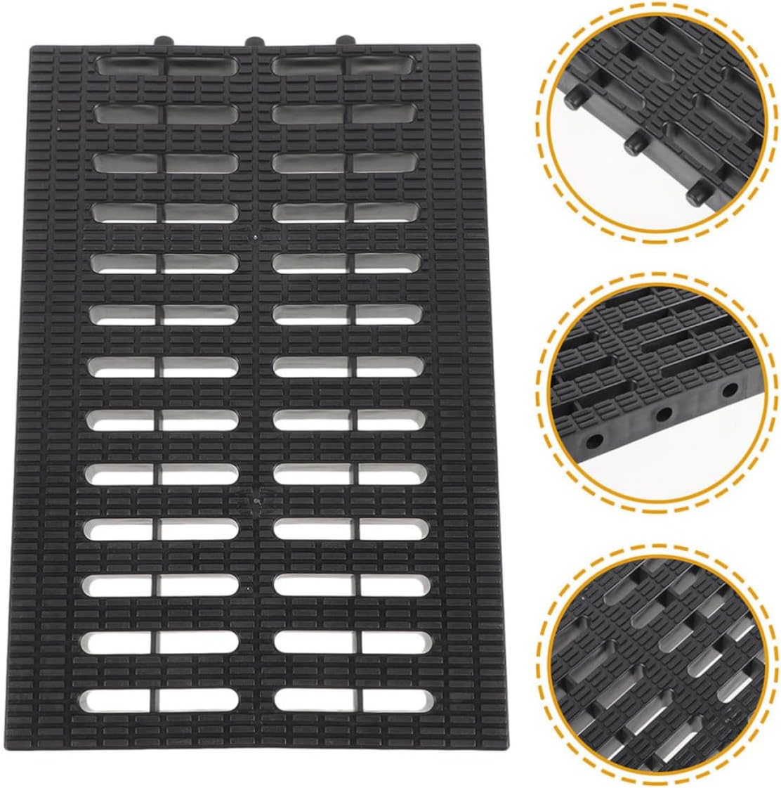 Alipis 3pcs Black Plastic Floor Drain Grate Cover with Versatile Application and Quick Easy Installation for Kitchen and Indoor Use, Sturdy Drainage Grate Gutter Cover Protecting Drains