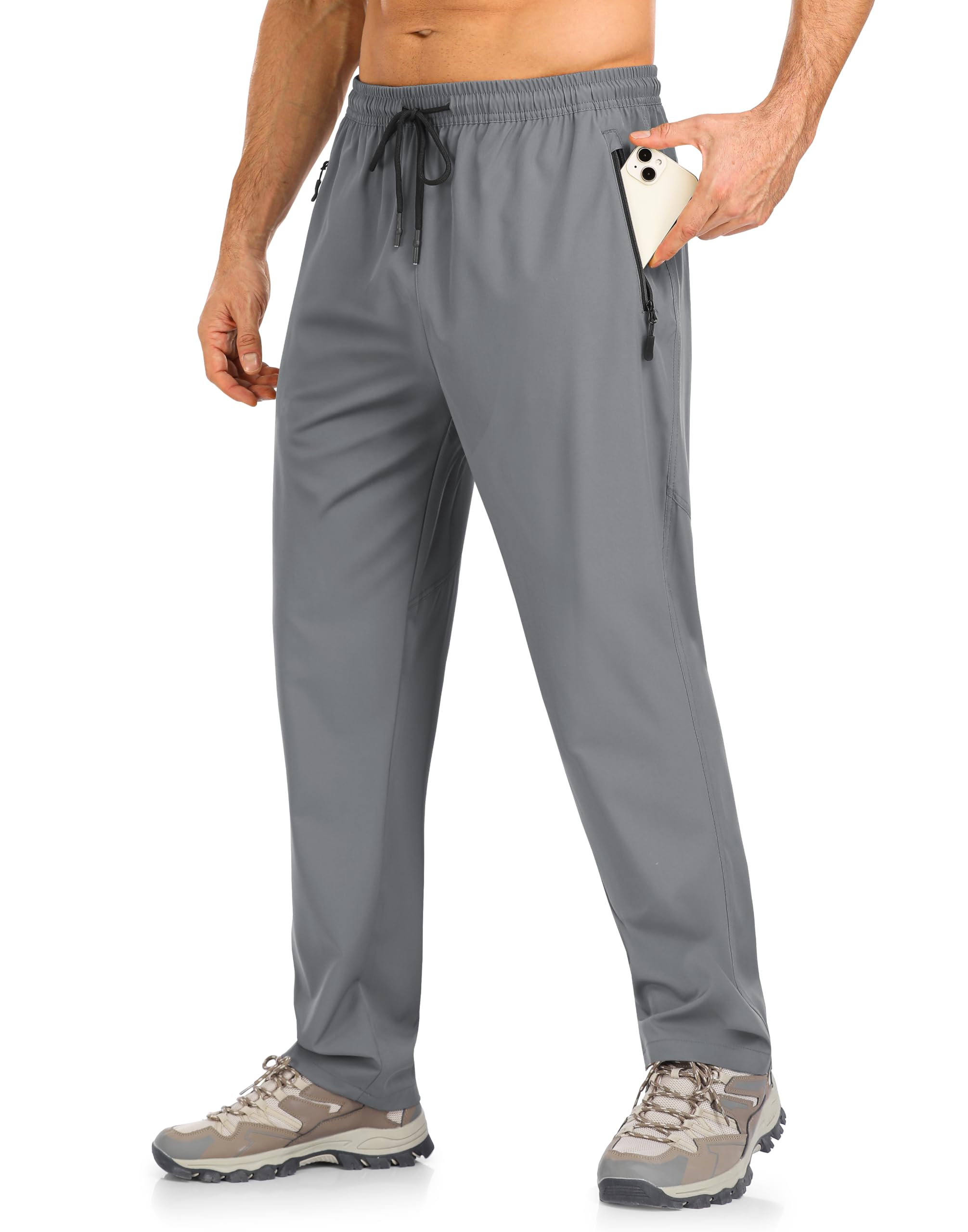 Men's Hiking Pants Quick Dry Water Resistant Lightweight Zipper Pockets