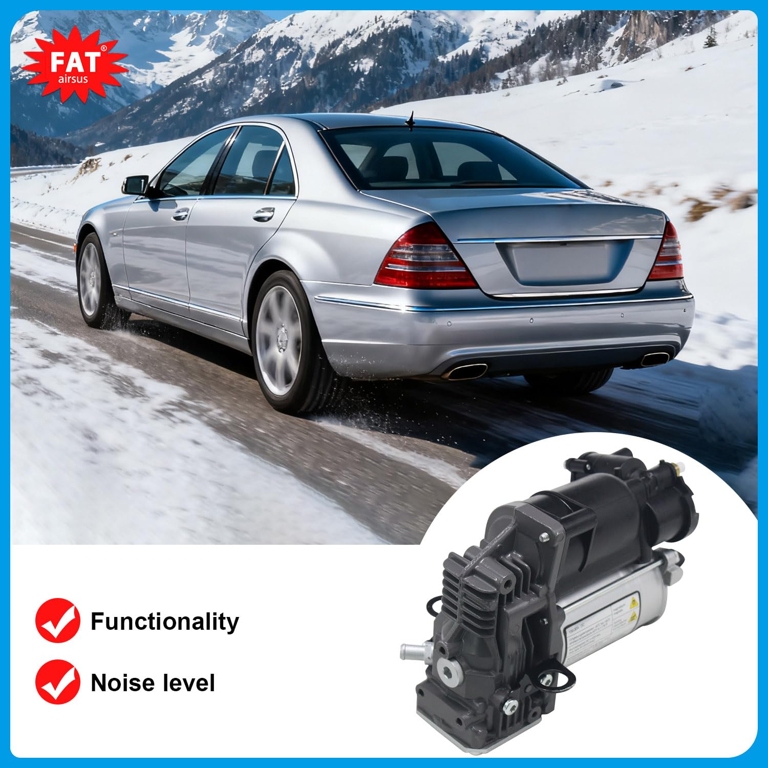 Compressore della sospensione dell'aria compatibile con la pompa 2513202704 del compressore di giro dell'aria di Mercedes W251 R320 R350 R500 R63 AMG 2006-2010