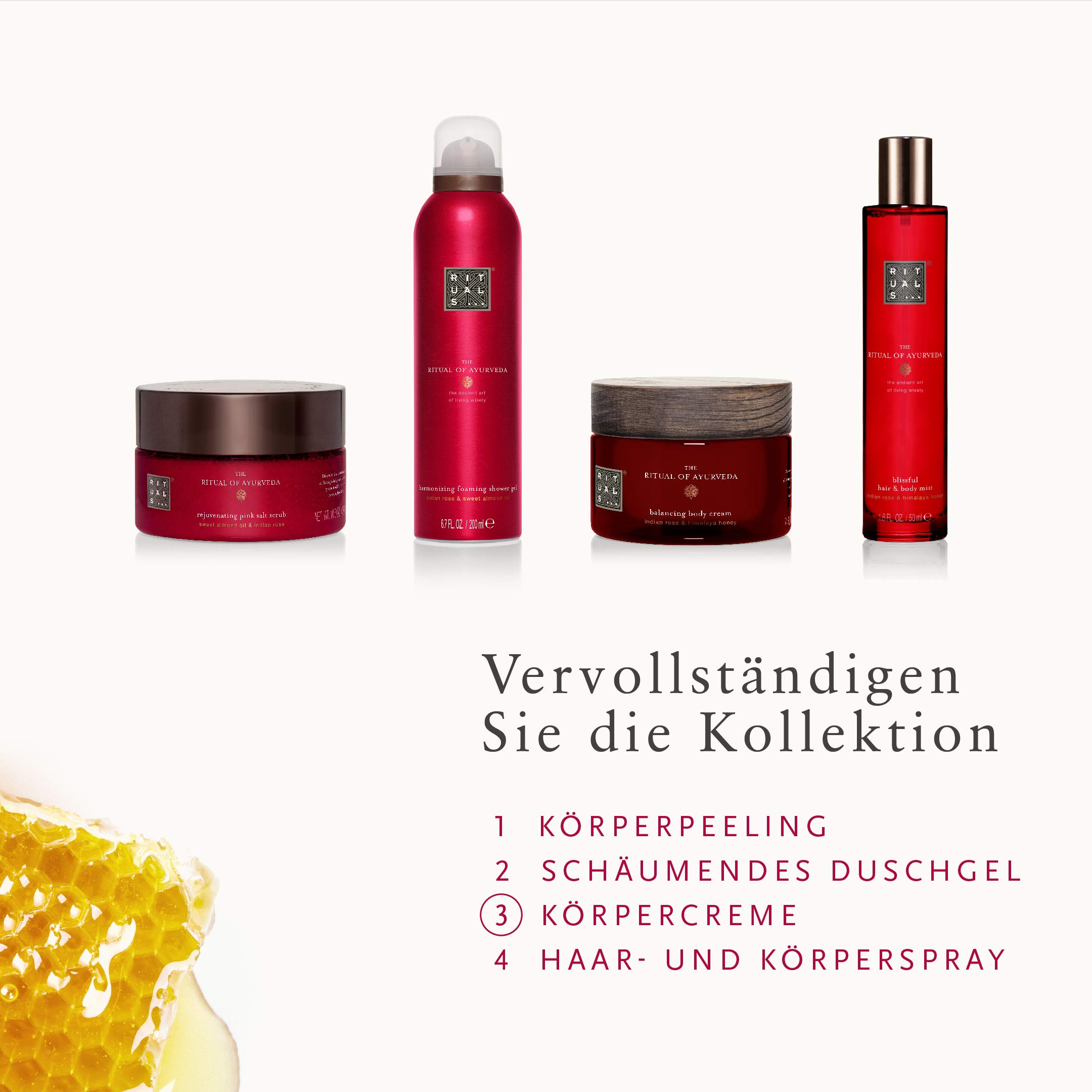 RITUALS The Ritual of Ayurveda Körpercreme zum Wiederbefüllen, 220 ml