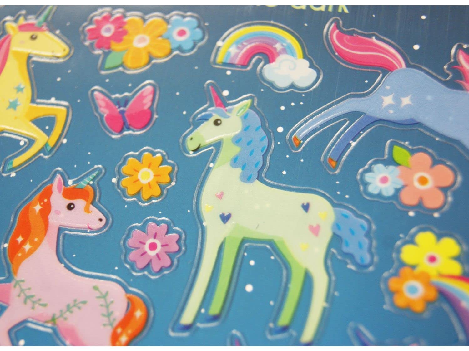 Glow in The Dark Stickers - Unicorns - Colored