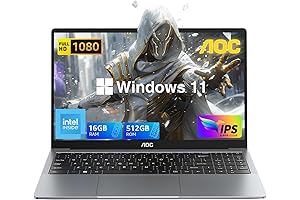 AOC 15.6" FHD Gaming Laptop with N97 Processor