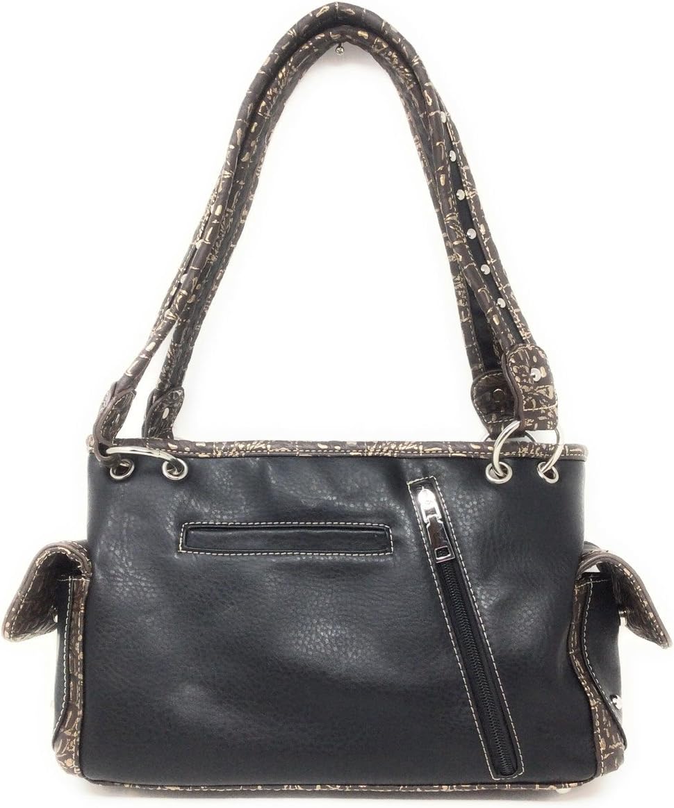 Texas West Women's Embroidered Metal Skull Purse Handbag and Wallet set in 7 colors - Image 2