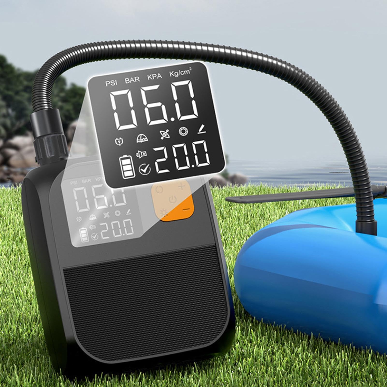 Pompe À Air en Kayak - Compresseur Portable sans Fil, Inflateur Rechargeable Paddle Board | Appareil Compact De Souffleur De Matelas Léger pour Bateau en Canoë Sup- Radeau, Équipement D'inflation D