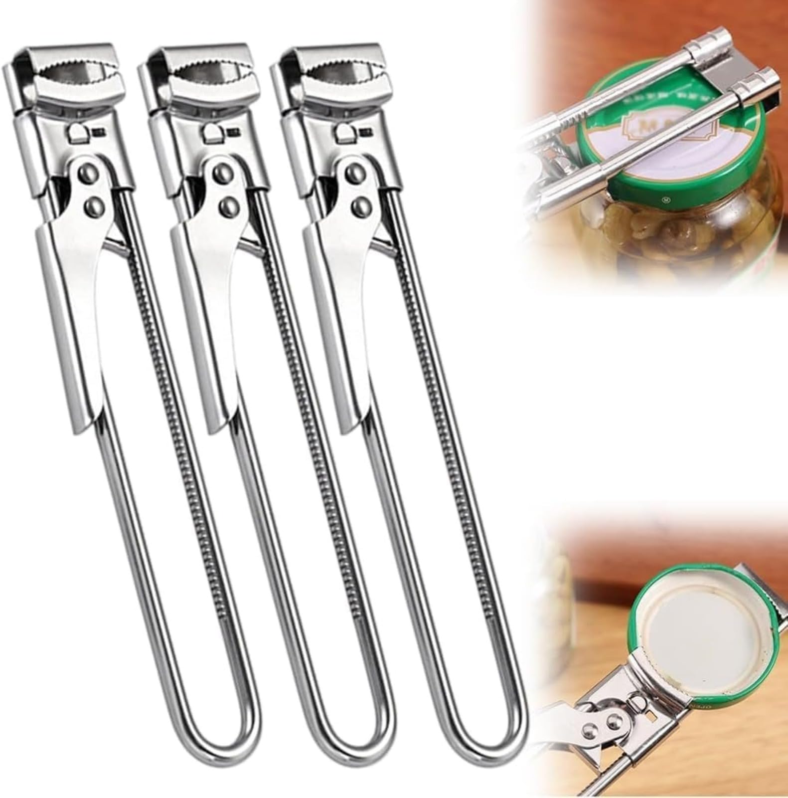 Décapsuleur en acier inoxydable réglable pour arthrite et mains faibles