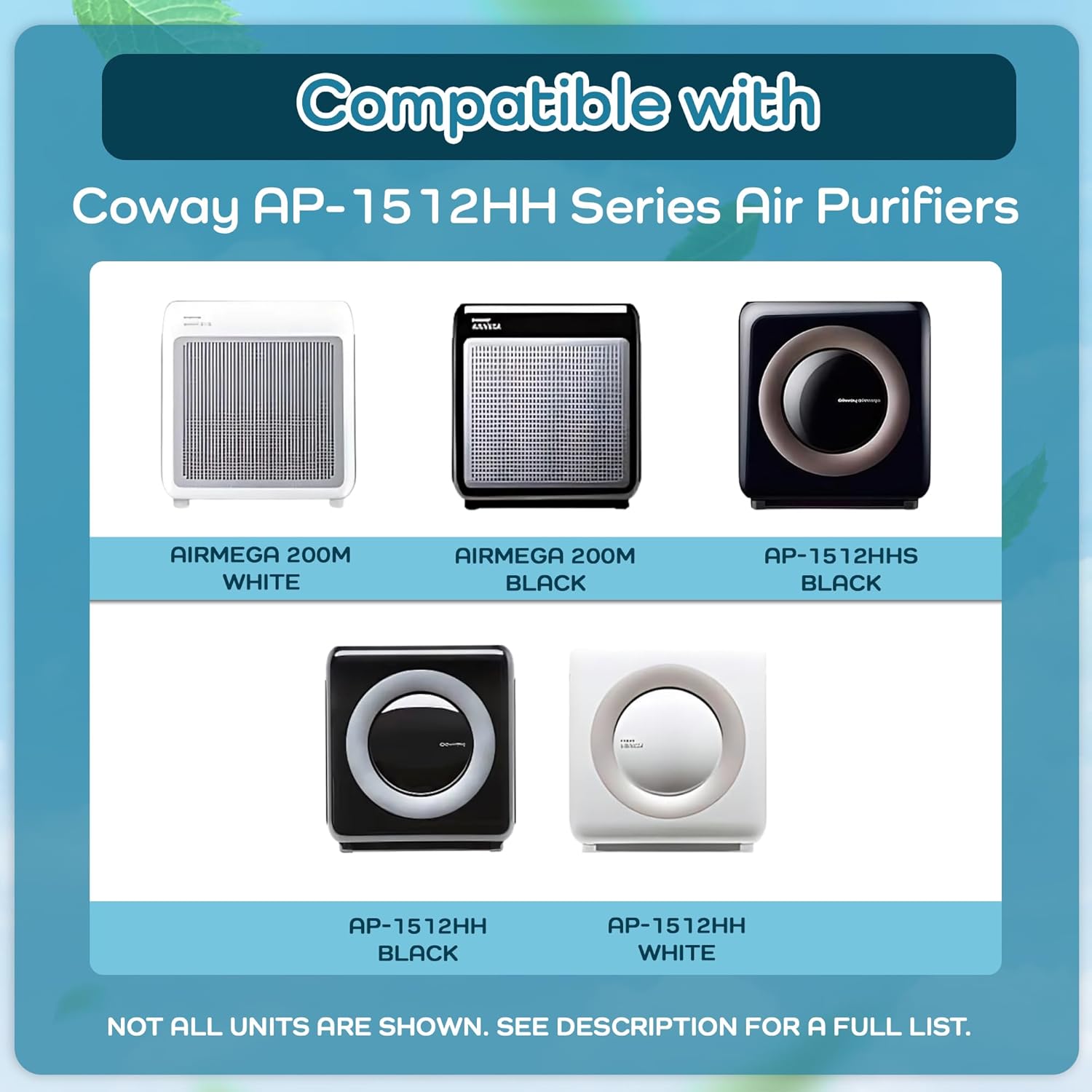 Breathe Naturally Replacement Filter Compatible with Coway AP-1512HH Series Air Purifiers - Air Purifier Carbon Filter - Activated Charcoal Filter Sheets - 15”x13”x0.2” (Pack of 6 Carbon Prefilters)