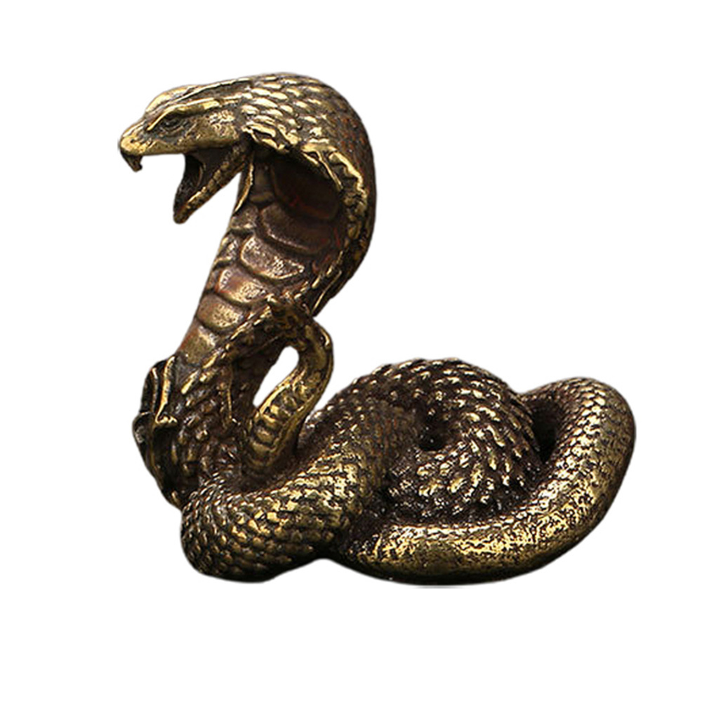 Figura de Serpiente de Latón Macizo Decorativa miniatura 7