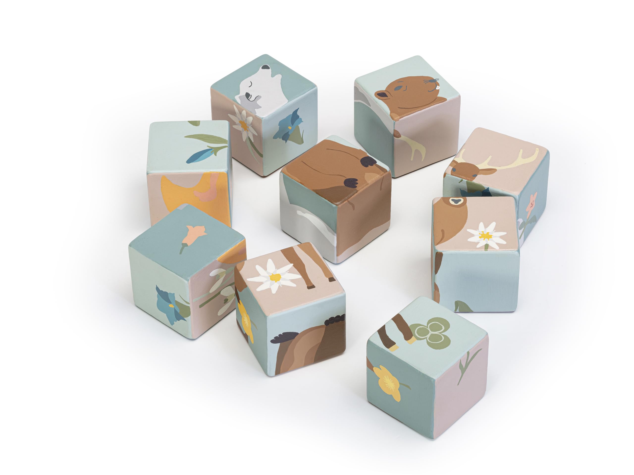 Sevi Puzzle Animaux des Dolomites Jeux et constructions en Bois pour Les Enfants à partir de Deux Ans | 19x6x19cm Nature | modèle 87857, Rose Rouge & 3XL