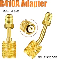 Vista 2 de Adaptador R410A para mini sistema split aire acondicionado HVAC 5/16" hembra a 1/4" macho flare, adaptador de tanque de refrigerante R134A a