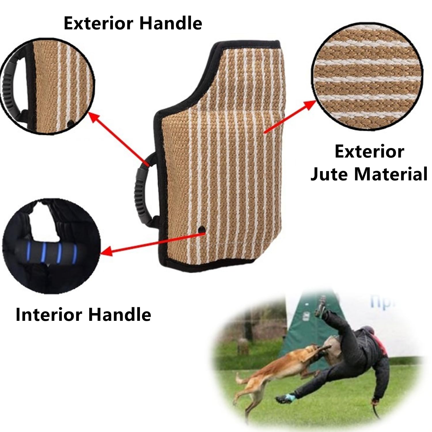 Kit Allenamento Cani Bangminda - Manicotto Protezione E Salsiccia Iuta Per Addestramento Morso - Foto 4