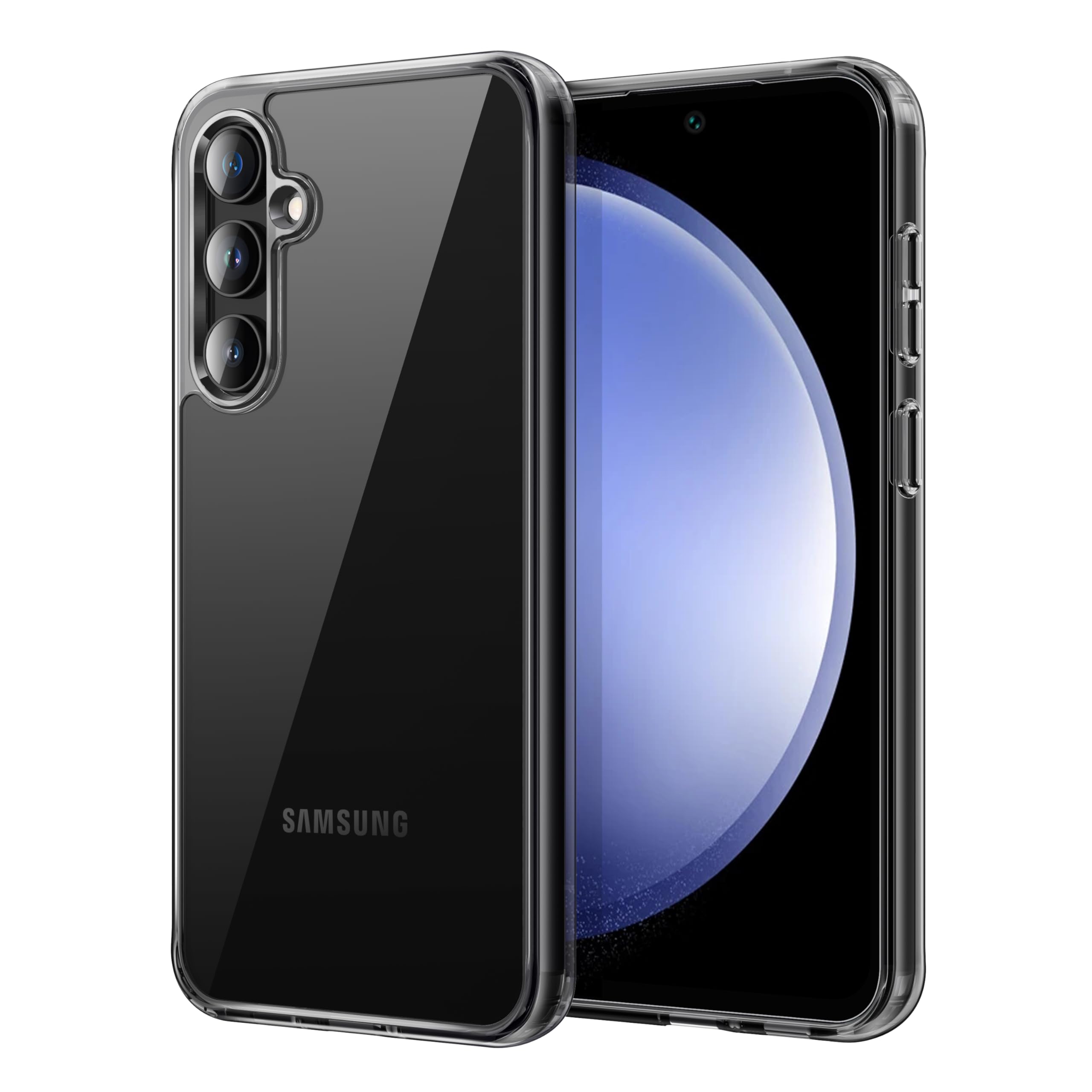 JETech Case for Samsung Galaxy S23 FE 6.4-Inch, Non-Yellowing Shockproof Bumper Protective Phone Cover, Anti-Scratch Hard PC Back (Black)