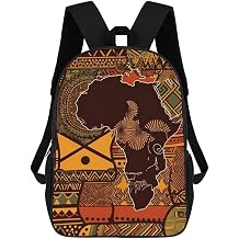 African Map Ethnic Pattern Laptop Backpack for Men Women Fashion Bookbag & Carry-on Daypack Travel Backpacks
