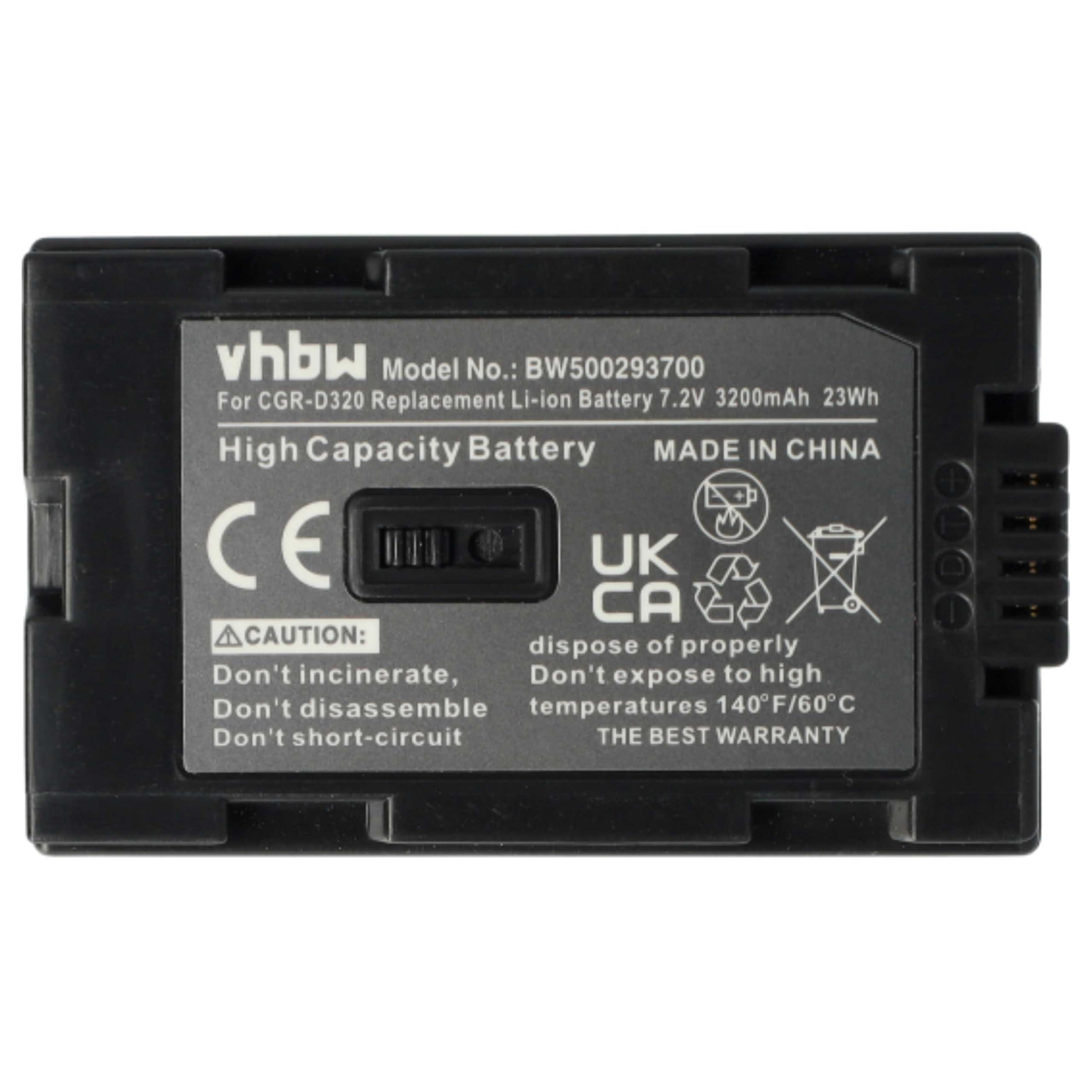 Batterie Compatible Panasonic NV-DS99, NV-GS1, Etc. - 900 MAh, 7,2V Li-ion, Remplace CGP-D110, CGR-D16... - 8