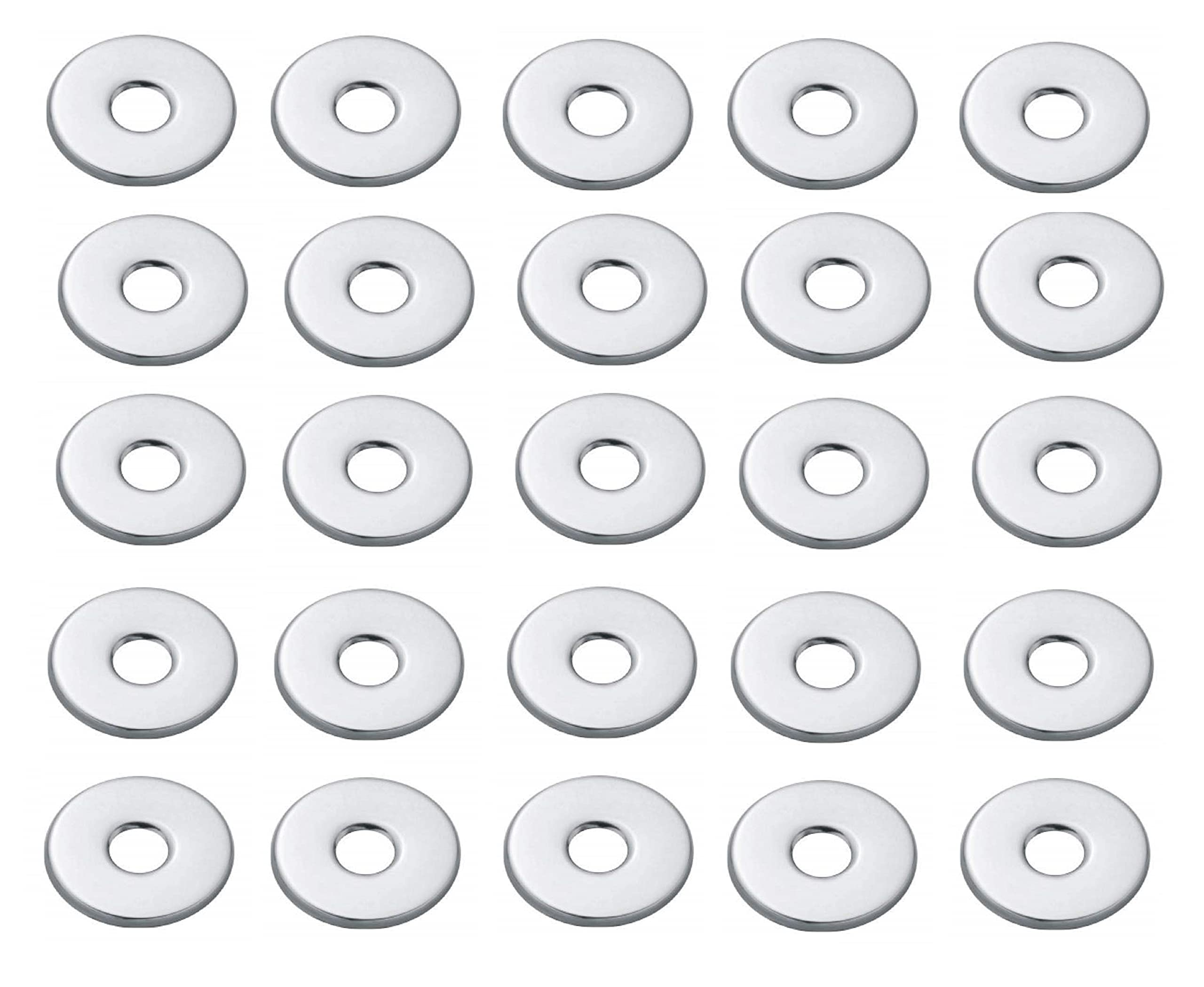 KYOTO Chrome Plated Round Wall Flange/Free Cap for Taps/Tap Plate Bathroom Mixture in Kitchen/Bathroom Fittings/Wash Area Bathroom Accessories (Pack of 25 PC) (B09FPZ9QNS) Amazon Price History, Amazon Price Tracker