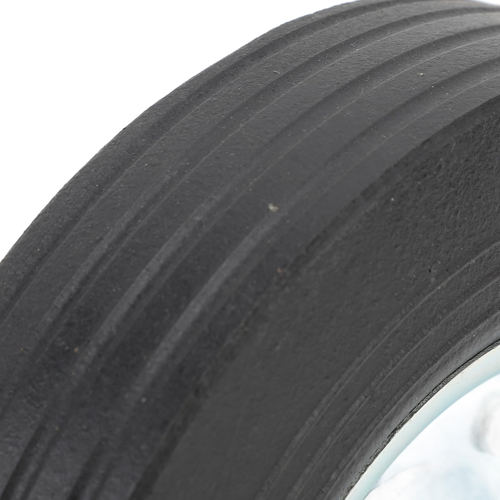 Ausla Sostituzione della Ruota in Gomma del Martinetto per Rimorchio, capacità di 500 kg, Ruota 48 Mm con Foro Centrale 20,3 Mm, Lunghezza del Bordo di 200 Mm per Ruota del