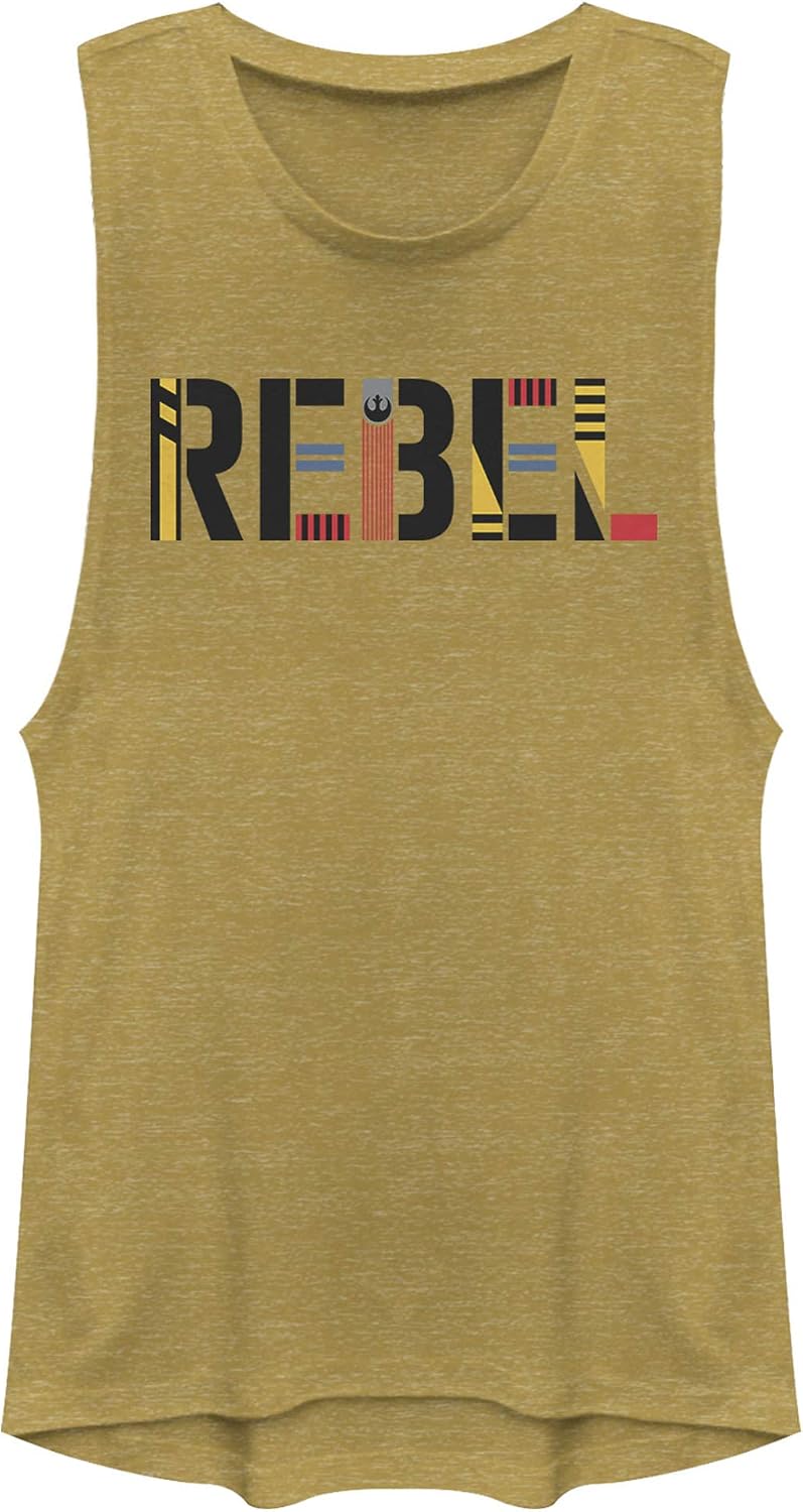 Junior's Star Wars: The Rise of Skywalker Rebel Text Festival Muscle Tee