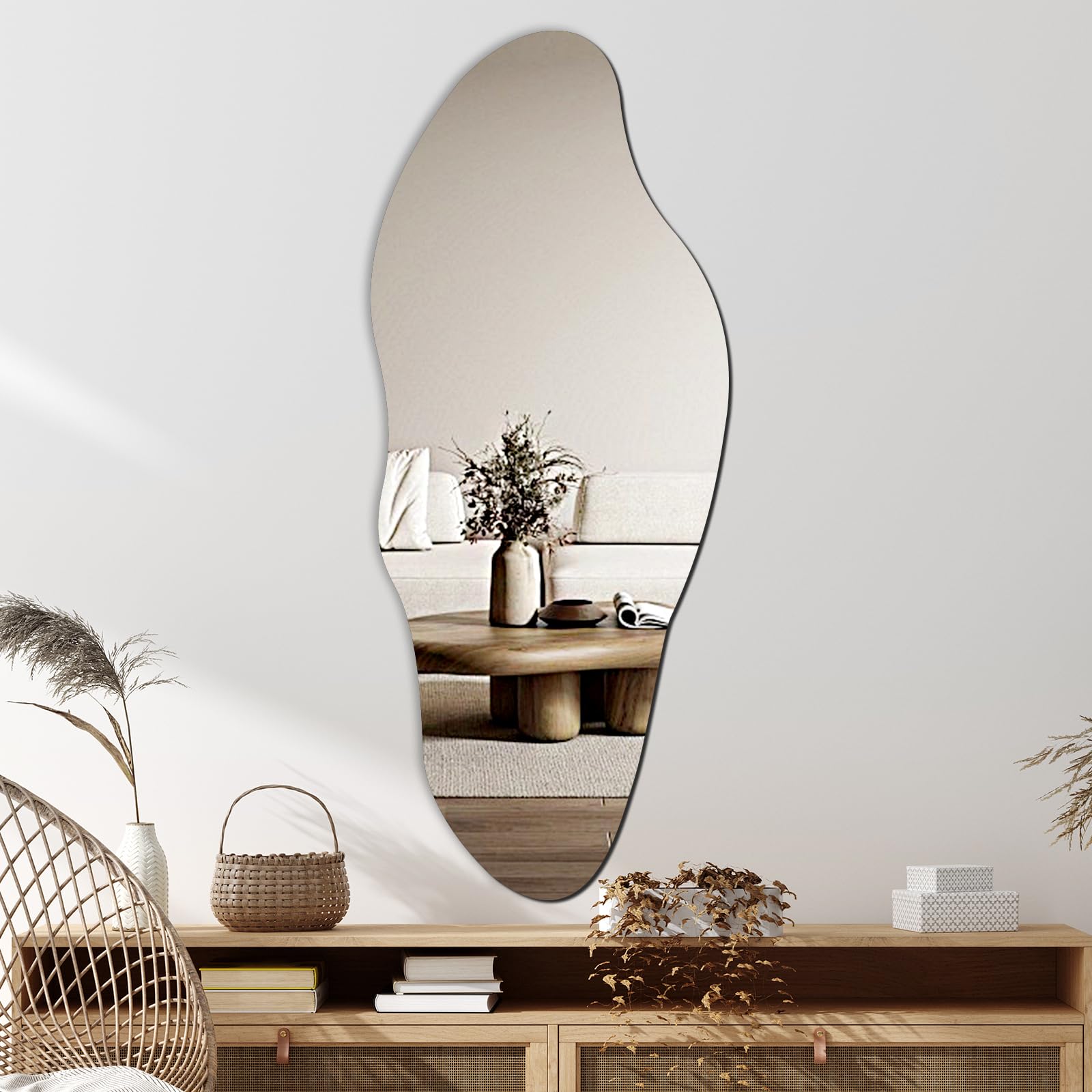 Amazon.com: MICLEANCRO Irregular Wall Mirror, 19.6 * 47 Inch
