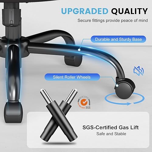 Miniatura 8 de AnyGod Silla de oficina grande y alta, silla de escritorio ergonómica de malla con respaldo medio con cómodo soporte lumbar, sillas ejecutivas