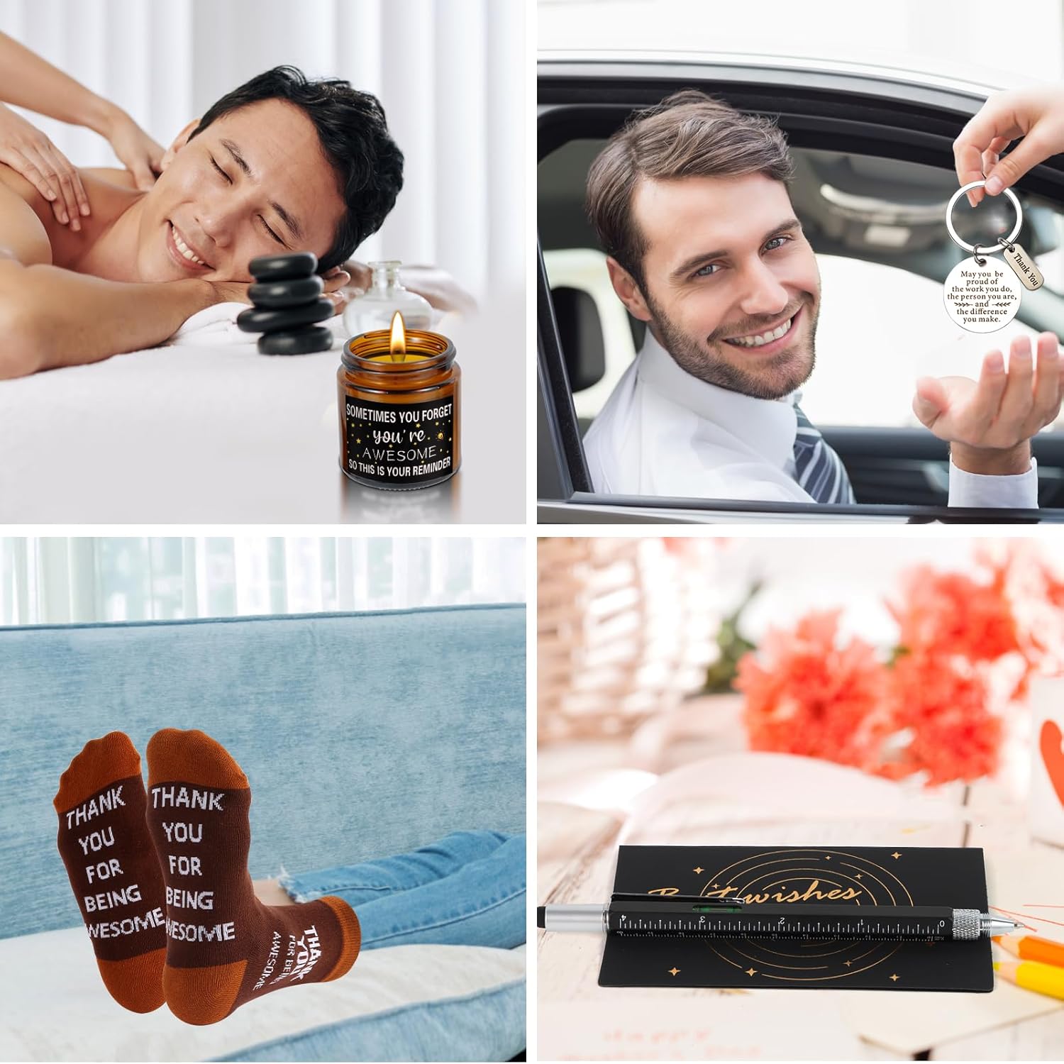 Kolewo4ever 9 Pieces Employee Appreciation Gifts for Men Christmas Gifts Thank You Gift May you Be Proud Gift for Team Coworkers Farewell Male Friend (Brown) - Image 5