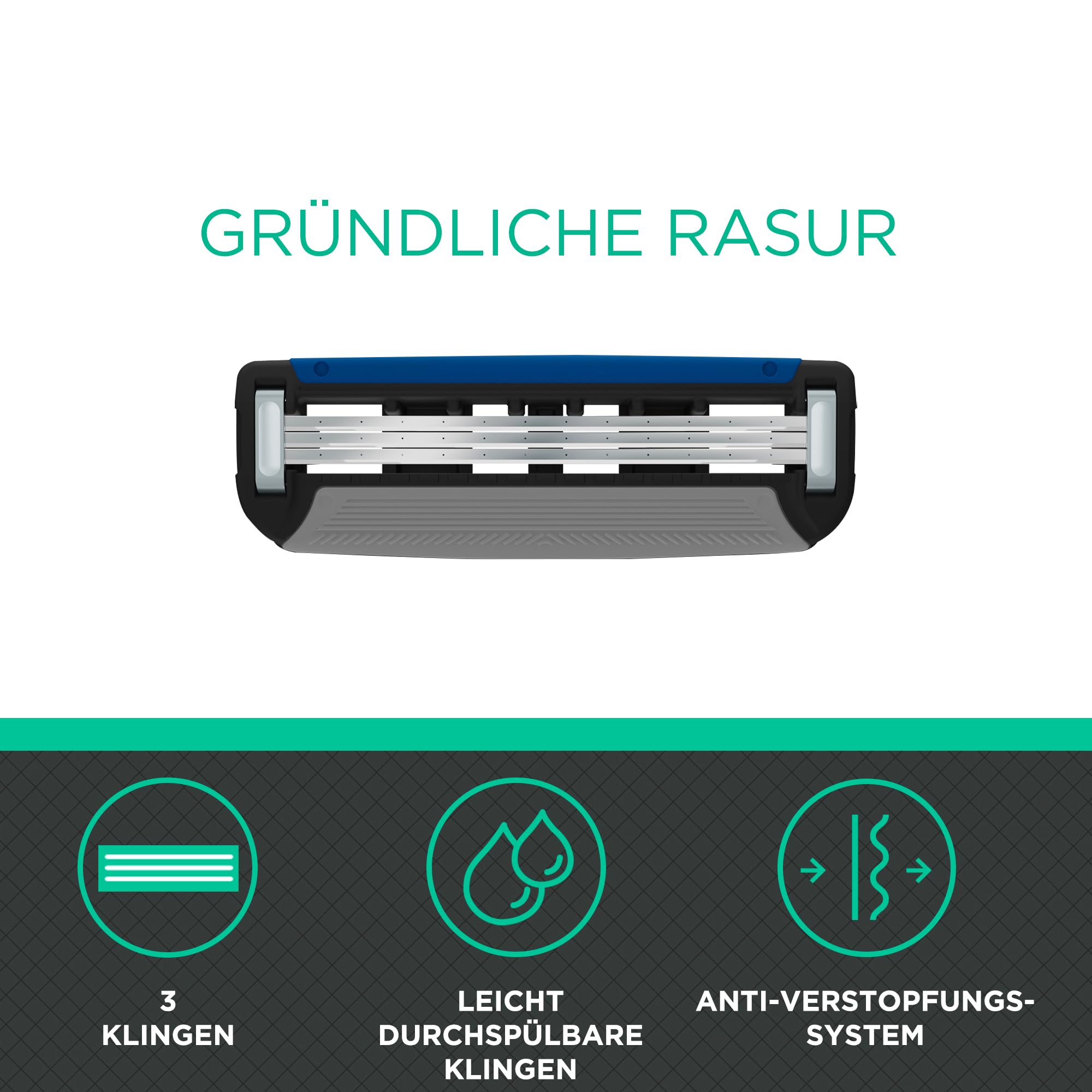 by Amazon 3-fach-Klingen für Herrenrasierer (12 Stück)