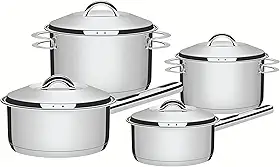 Jogo de Panelas com Fundo Triplo, Tramontina, Solar 65510760, Inox