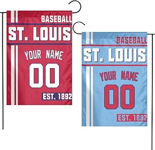 St. Louis Garden Flag Banner Double Sided Custom Any Name and Number 3 Colors Available Yard Flag Gifts for Men
