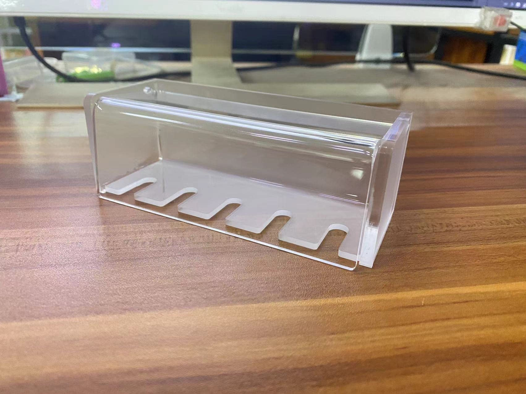 Soporte para cepillo de dientes de pared con 5 ranuras, organizador de almacenamiento autoadhesivo para ducha, colgador de cepillos de dientes para baño, botiquín, dormitorio (escarchado)