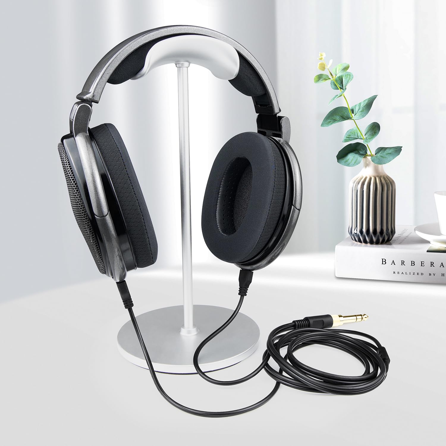 SOULWIT Auriculare Repuesto Cable Para Sennheiser HD660S/HD660S2/HD650/HD600 /HD580/HD58X/HD565/HD545/HD535/HD525/HD265/Massdrop HD6XX, Cable Alargador 3,5 Mm Enchufe Y 6,35 Mm Adaptador (1,2 M/4 Pies