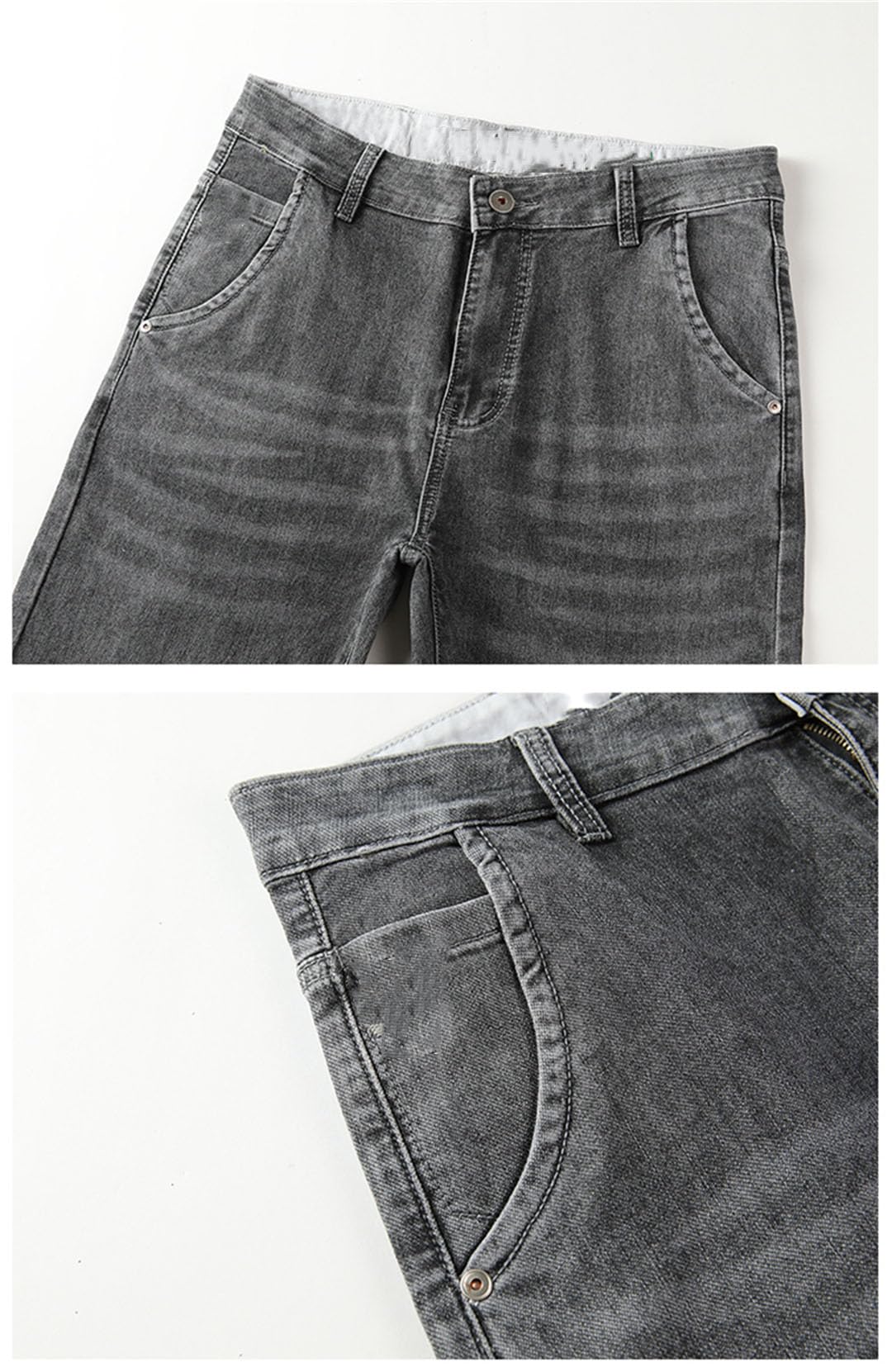 Vogrtcc Pantalones De Hombre Rectos Elásticos Business Regular Fit Jeans