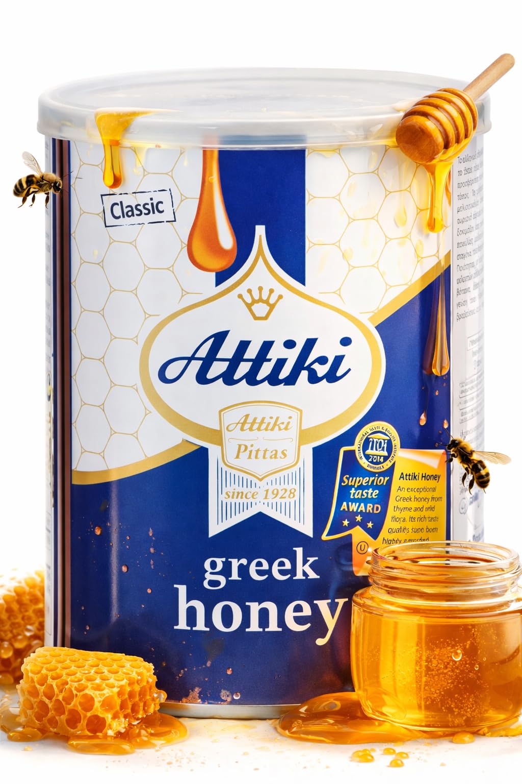 Attiki, Greek Honey 1000g (2.2lb) CAN (2 pack)