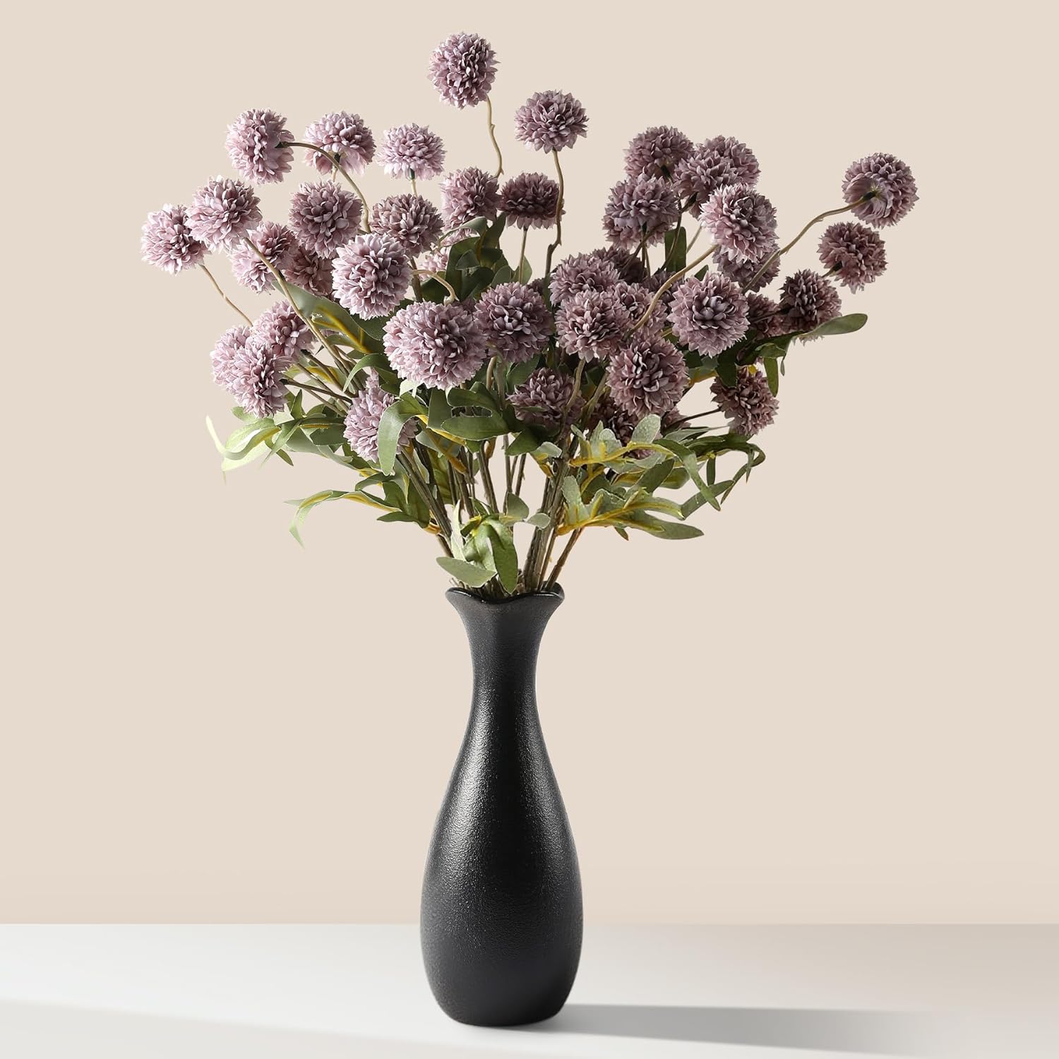 JAKY-Global 10 Stems Fall Artificial Chrysanthemum Flowers,21in Realistic Silk Pompon Fake Mums for Boho Home Decor, Halloween Centerpieces, Autumn Wedding Arrangements