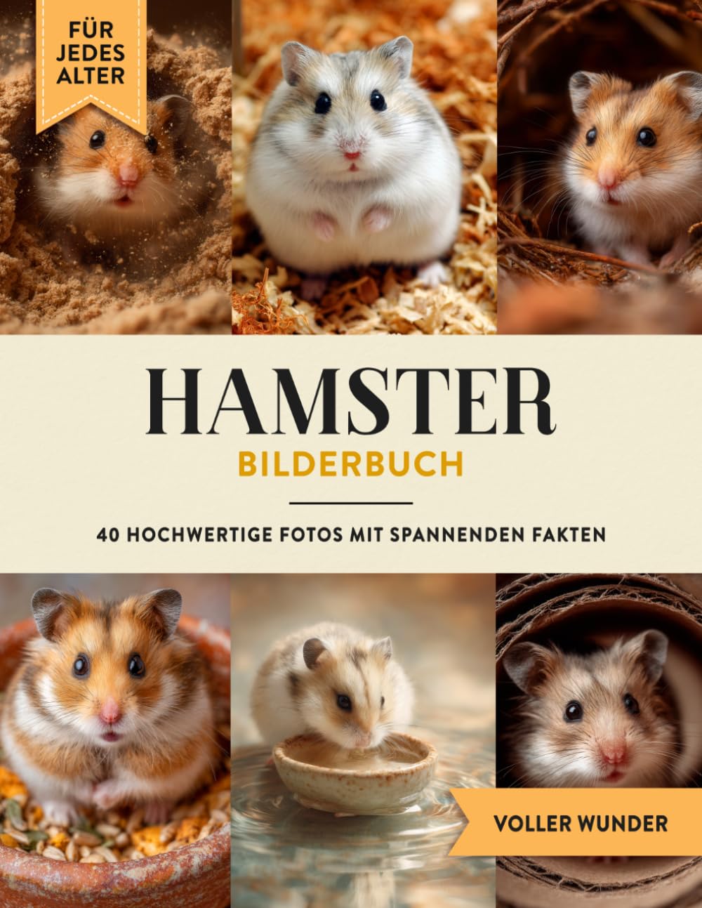 Hamster Bilderbuch: 40 Bilder & Fakten | Hamsterbuch als Geschenk für Kinder & Erwachsene