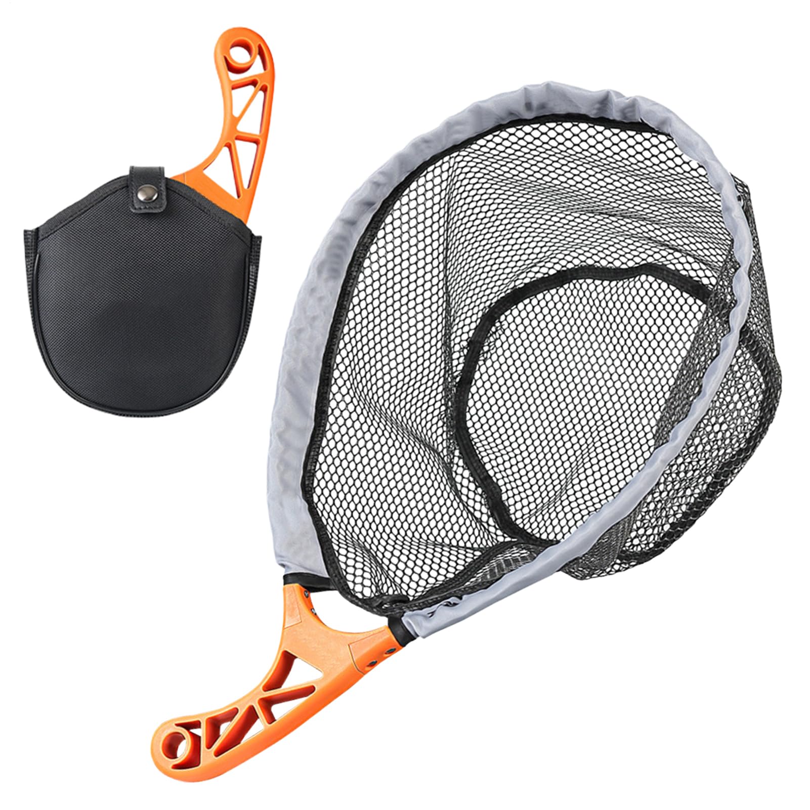 Rete da a mosca, in gomma, rete antiscivolo, per lago, fiume, acqua salata, d'acqua, cattura e rilascio di salmone, pesce gatto, spigola, campeggio all'aperto, barca, design leggero