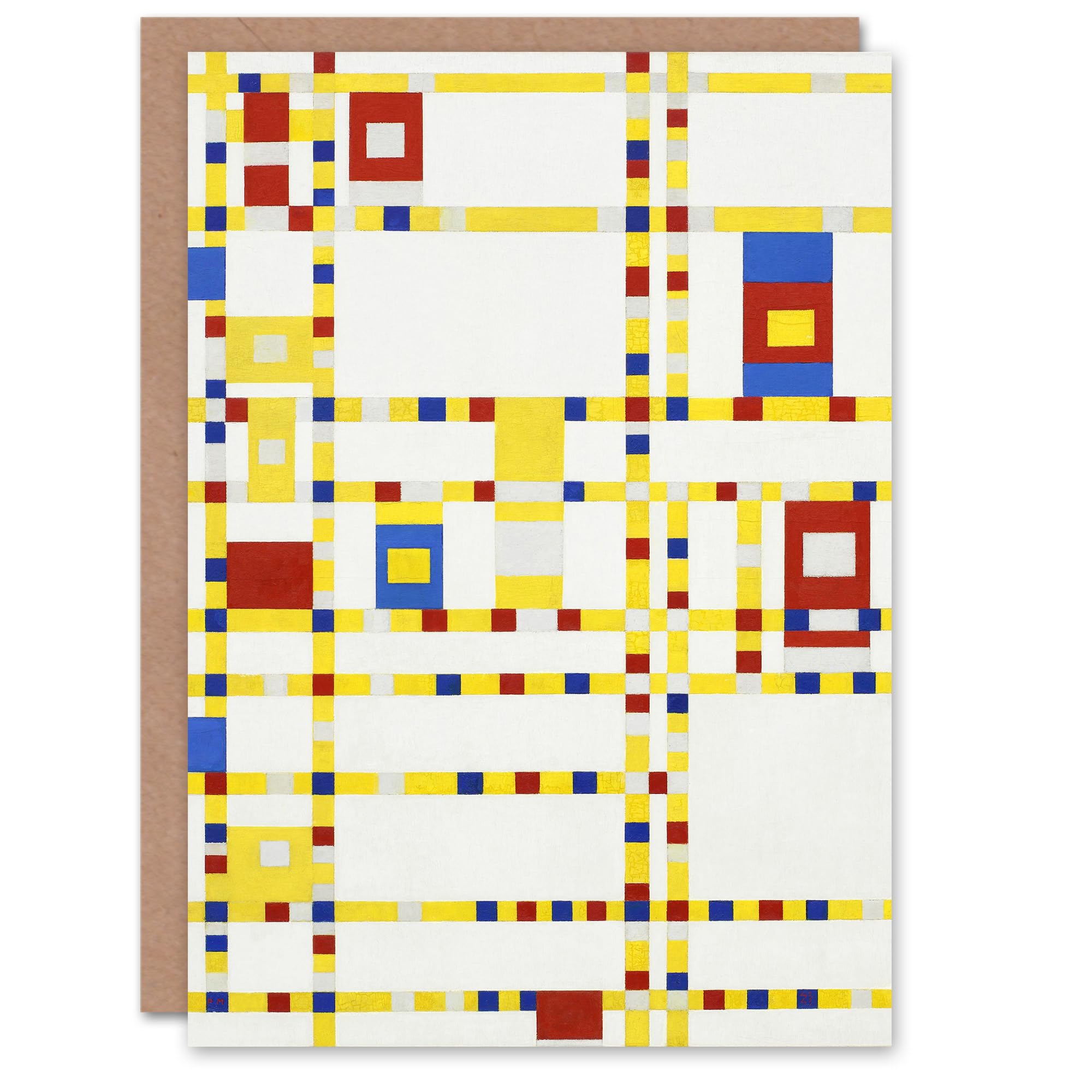 Artery8 Piet Mondrian Art Card Broadway Boogie Woogie Painting