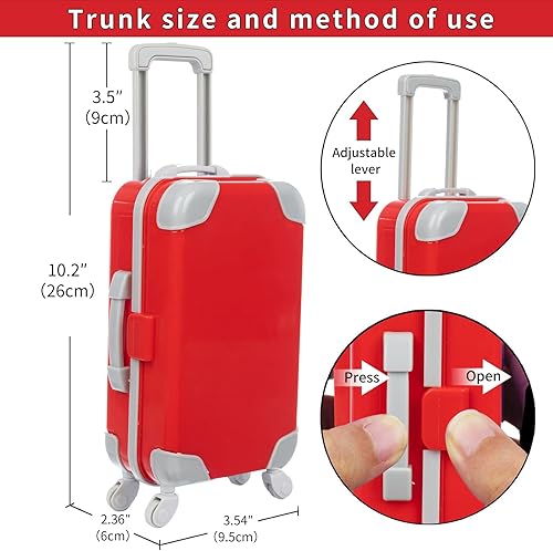 Miniatura 5 de 19 piezas de accesorios de muñeca de bebé estadounidense regalos para niñas ropa de muñeca de 18 pulgadas incluye maleta lentes de sol vestido