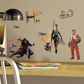 RoomMates RMK3010SCS Star Wars The Force Awakens Ep VII Ensemble Cast Peel and Stick Wall Decals 3 